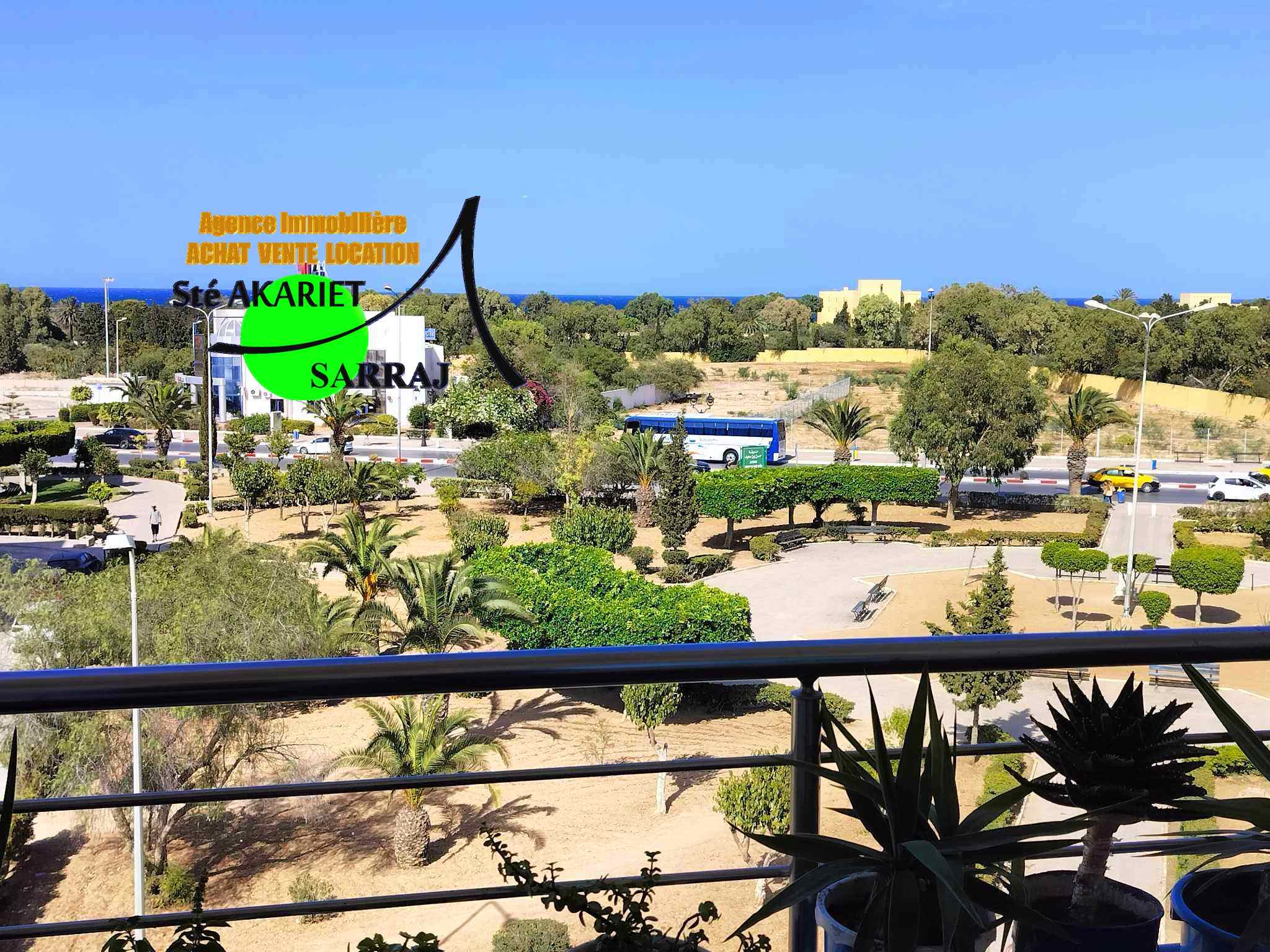 Sousse Jaouhara Sousse Khezama Vente Appart. 3 pices Joli appartement s2 vue dgag sur mer  khzema