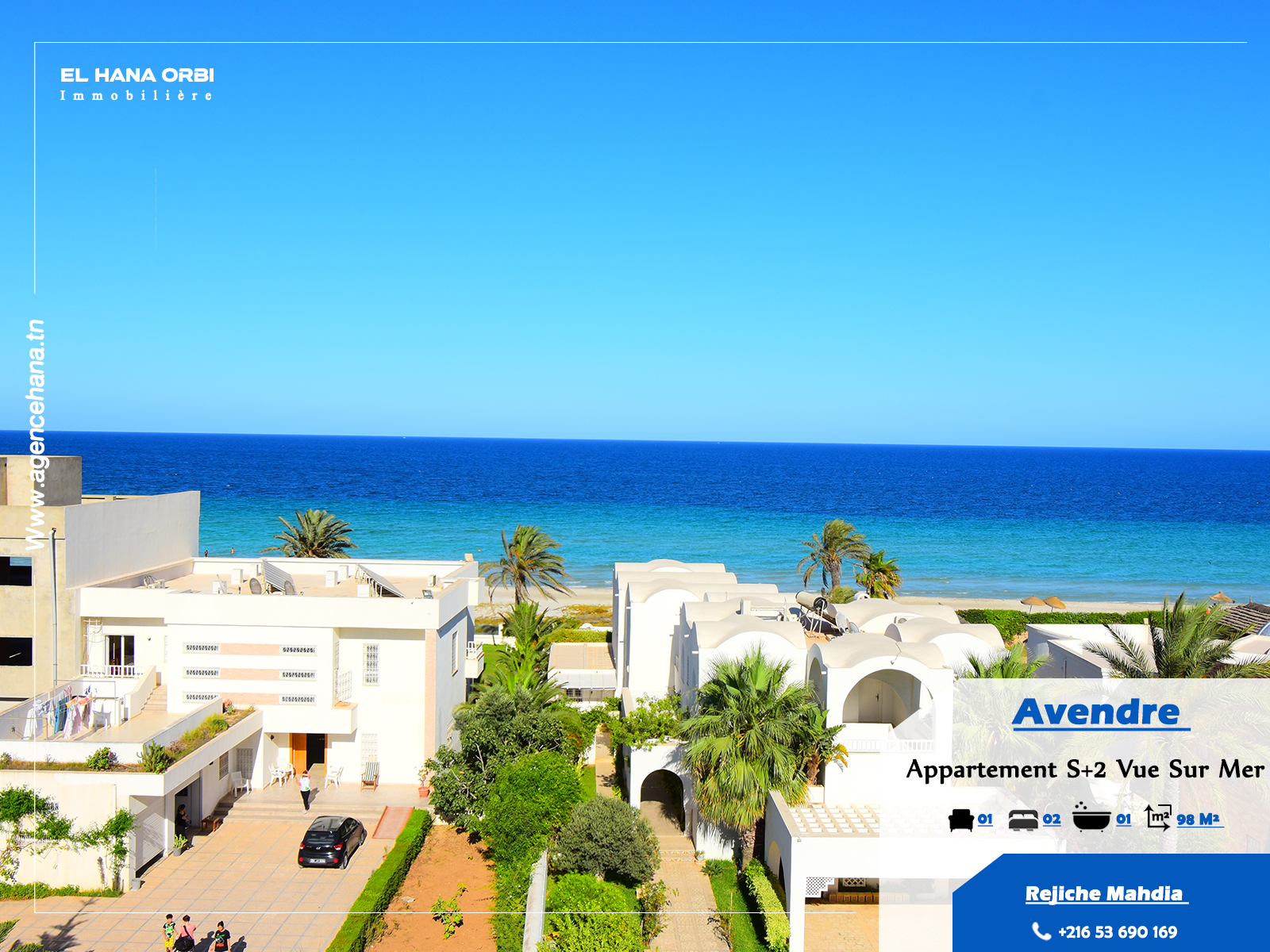 Vente Appart. 2 pices - Tunisie