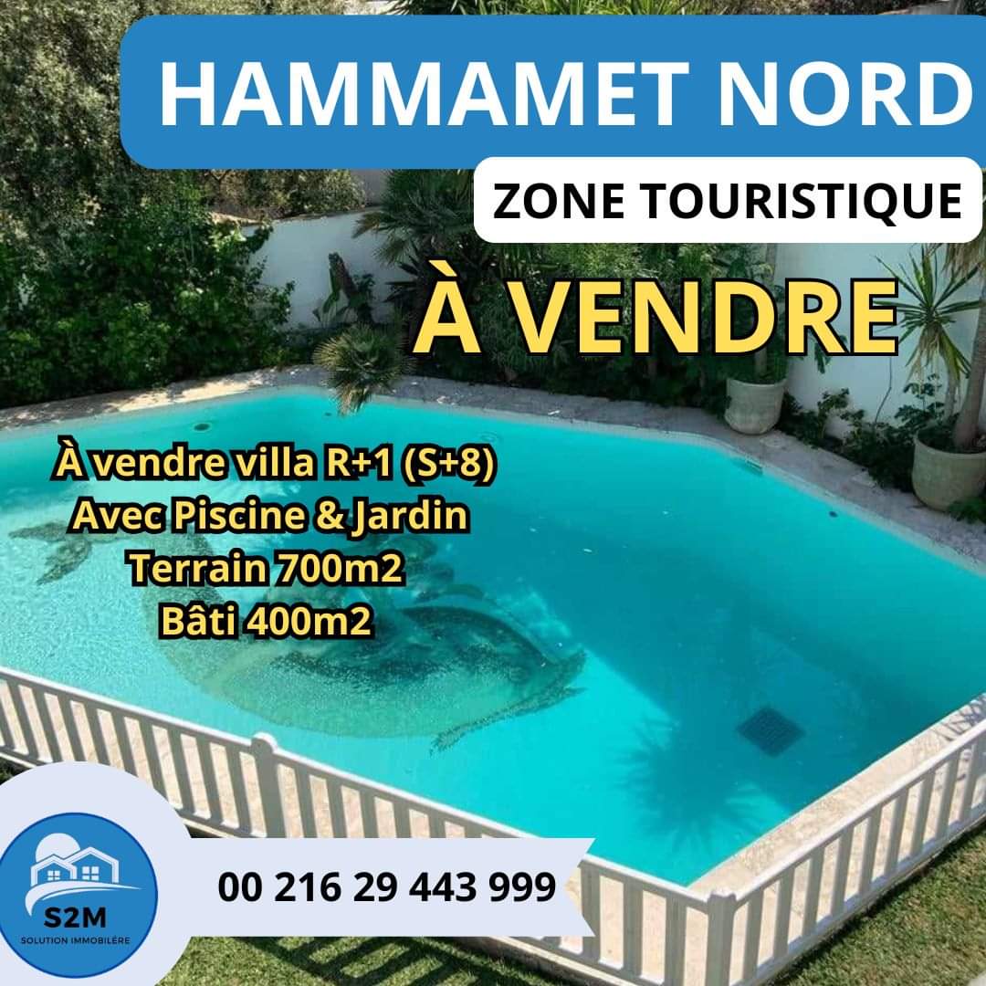 Nabeul Nabeul Vente Maisons Villa avec piscine  hammamet nord