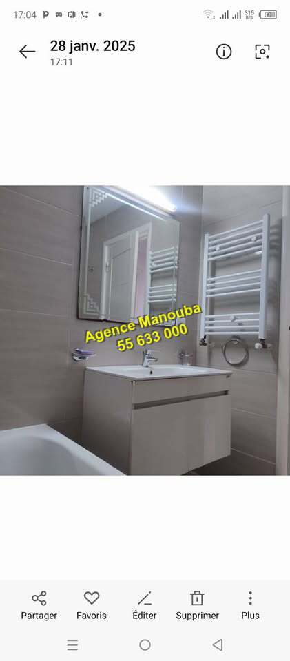 Mannouba La Mannouba Vente Appart. 4 pices Appartement s3 ref45392