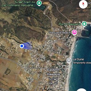 El Haouaria El Haouaria Vente Surfaces Terrain idal  deux pas de la mer el haouaria