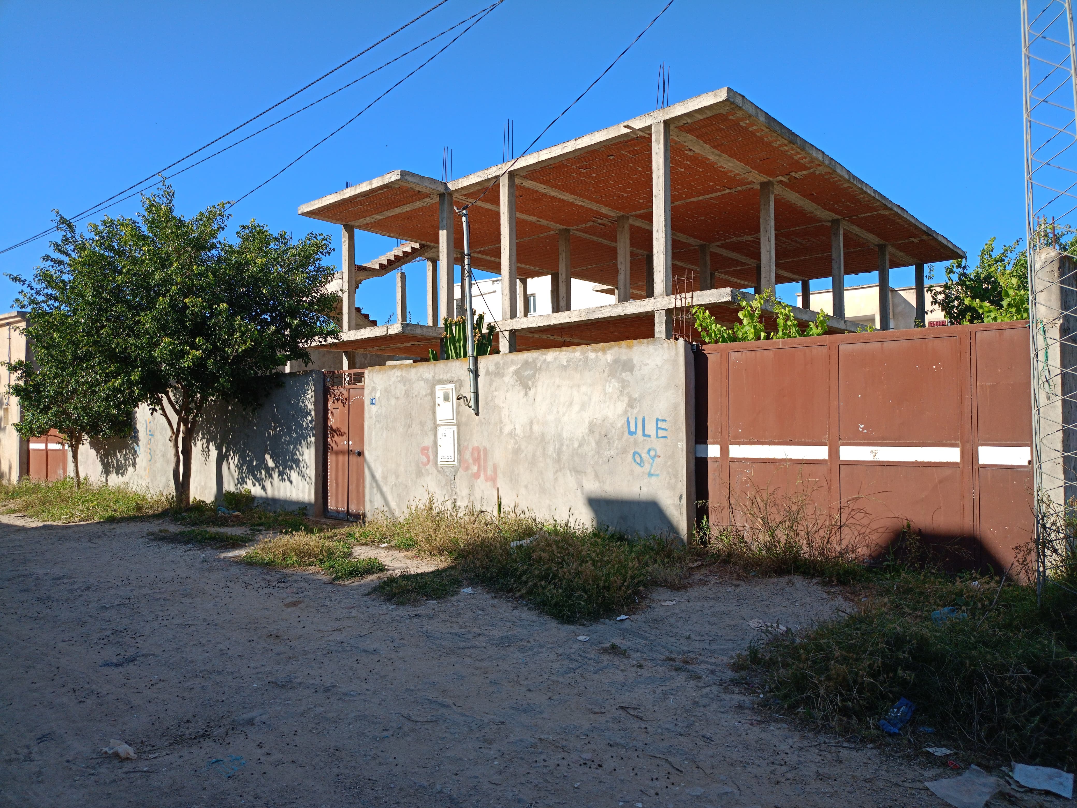 Raoued Borj Touil Vente Maisons Villa en construction  borj touil