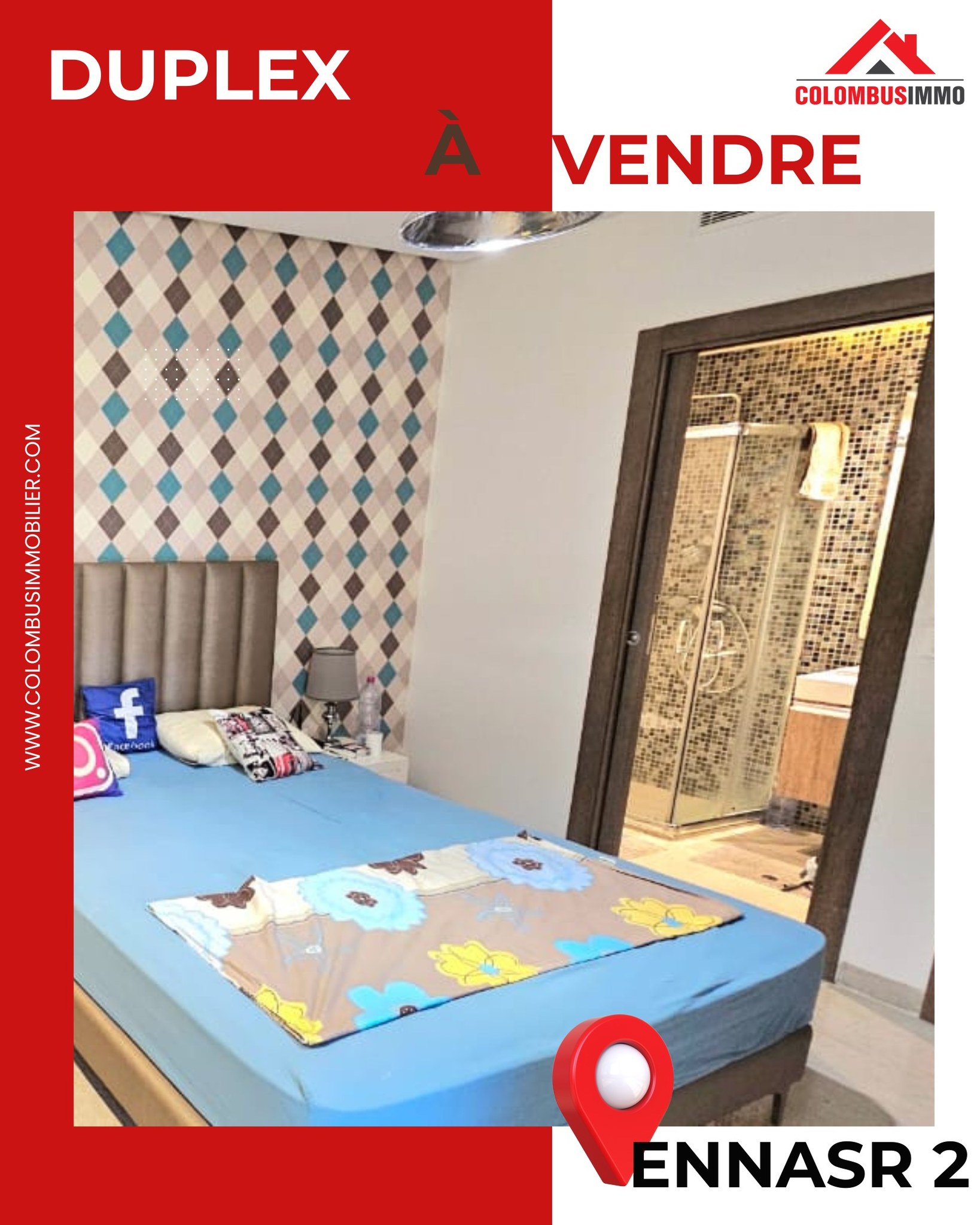 Ariana Ville Cite Ennasr 2 Vente Duplex Duplex  ennaser 2