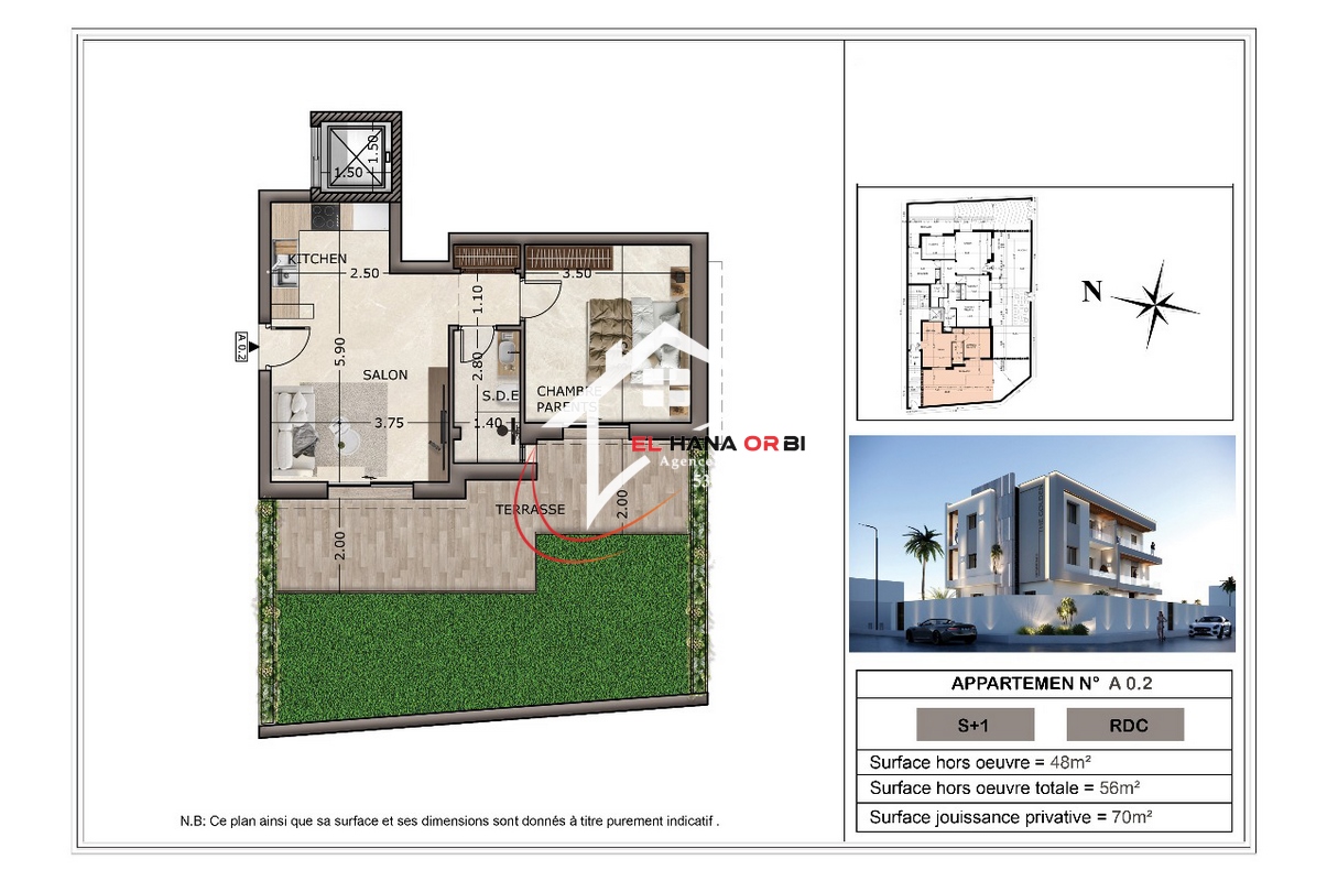 Mahdia Mahdia Vente Appart. 2 pices Agence el hana propose un nouveau projet