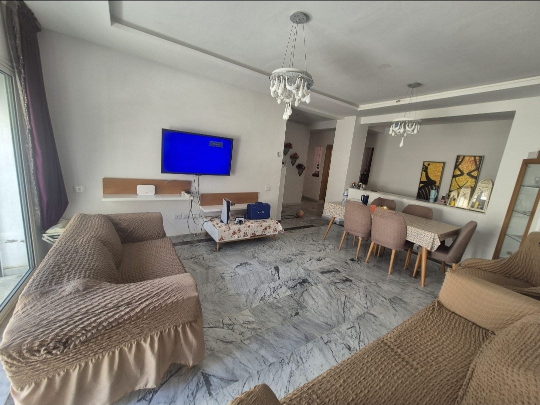 La Marsa El Aouina Vente Appart. 5 pices+ S plus 3 avec terrasse sjour ppk