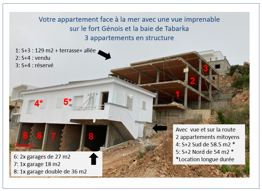 Vente Appart. 3 pices - Tunisie