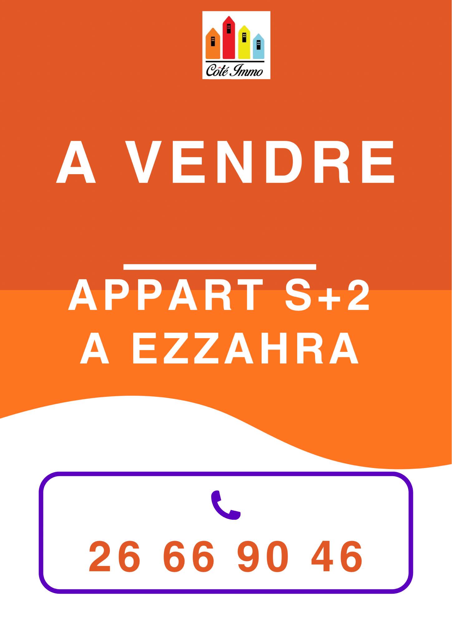 Vente Appart. 2 pices - Tunisie