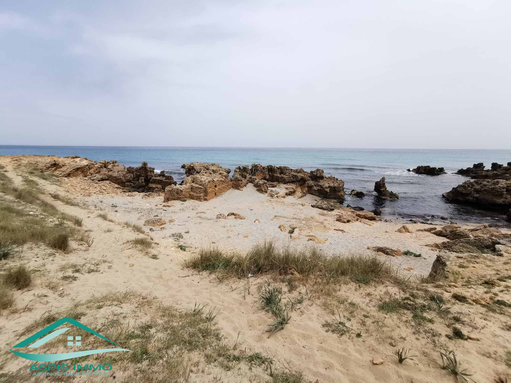 Kelibia Kerkouane Vente Surfaces Vt597 trois lots de terrain  plage kerkouene