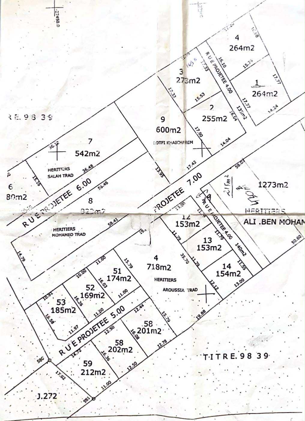 Raoued Raoued Vente Surfaces Terrain 273 m2 avec plan pour construction