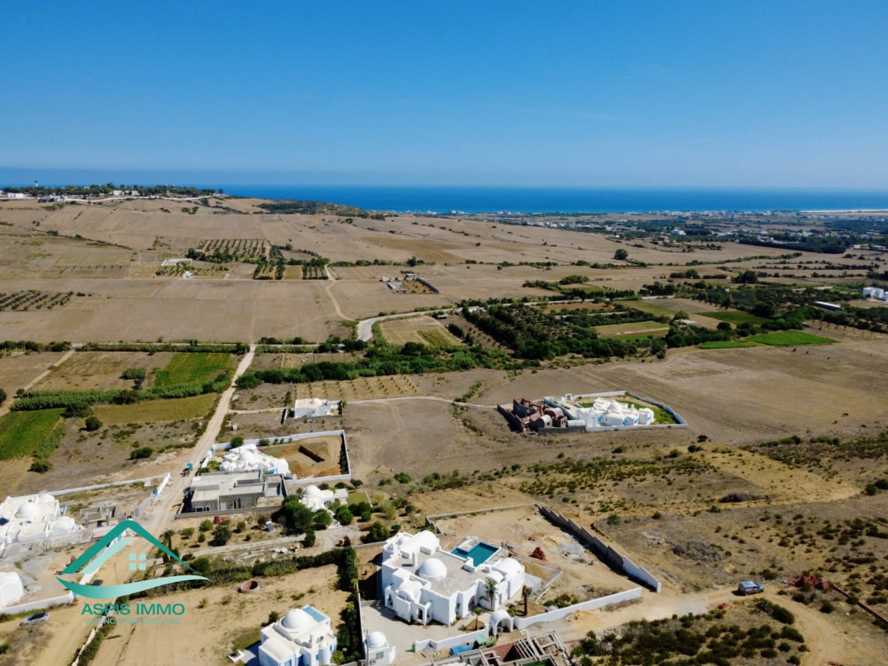 Hammam El Ghezaz Tamazrat Vente Surfaces Vt1002 terrain 1200 m2  tamezrat kelibia