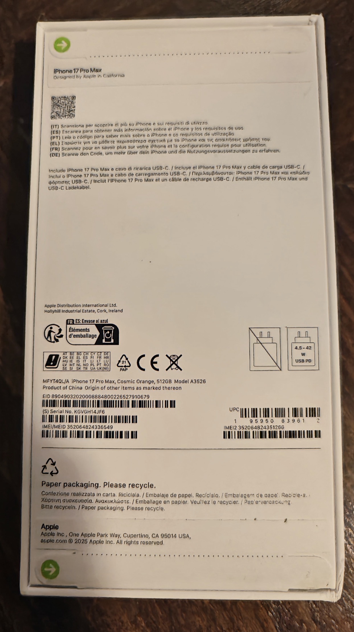 La Marsa Cite Du Stade Apple - iPhone Autre Modle Iphone 17 pro max orange 512go cachet