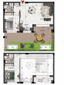 Nabeul&nbsp;Cite El Mahrsi 3&nbsp;Vente&nbsp;Appart. 1 pi�ce&nbsp;A  duplex s2 avec jardin  sidi ref1345a