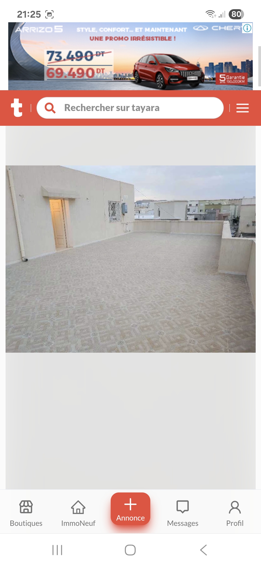 Raoued&nbsp;Cite El Ghazala 1&nbsp;Location&nbsp;Appart. 2 pi�ces&nbsp;Appartement s plus 1 � el ghazala