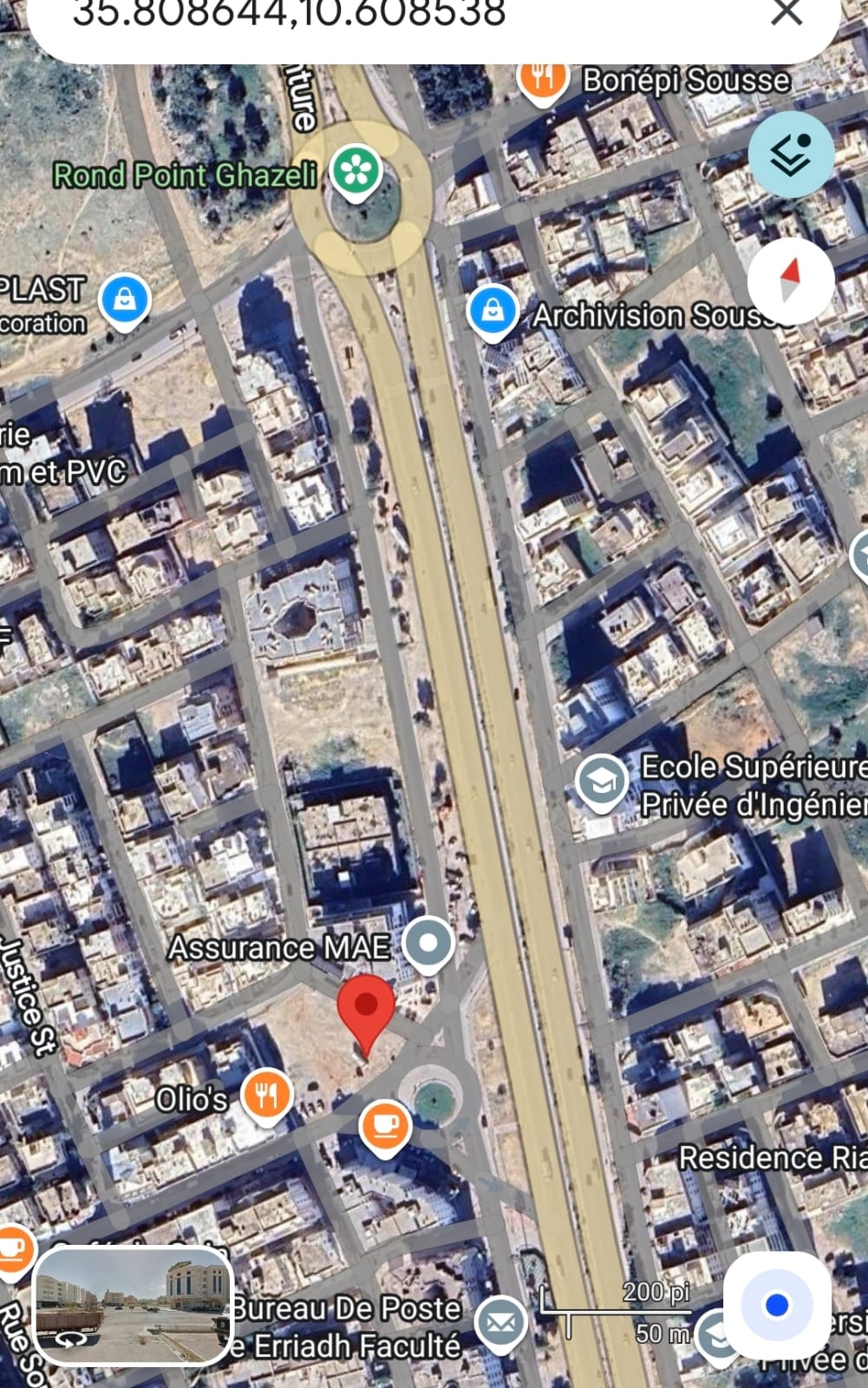 Sousse Riadh&nbsp;Sousse Riadh&nbsp;Vente&nbsp;Surfaces&nbsp;Terrain pour promoteur a rompoint ghazeli 1200m