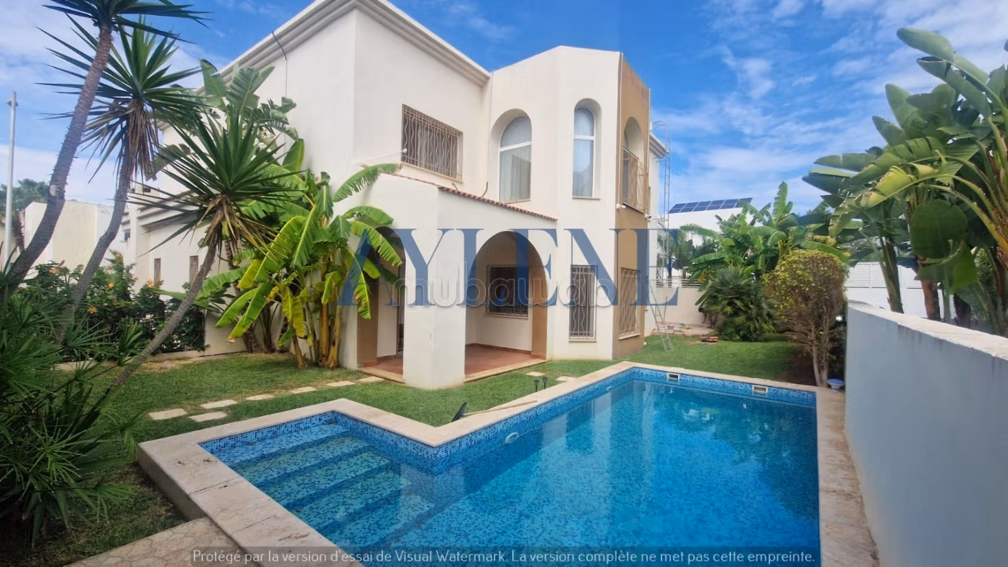 La Marsa&nbsp;Berge Du Lac&nbsp;Location&nbsp;Appart. 5 pi�ces+&nbsp;Villa s5 avec piscine au lac 2