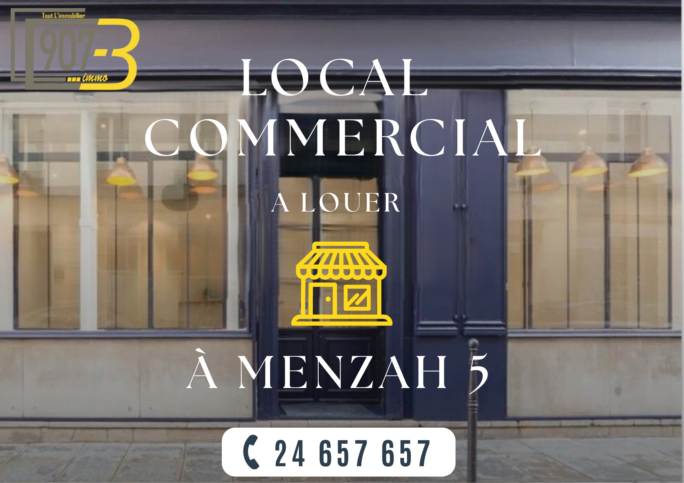 Ariana Ville&nbsp;El Menzah 5&nbsp;Location&nbsp;Autre&nbsp;Local commercial en g�rance libre menzah 5