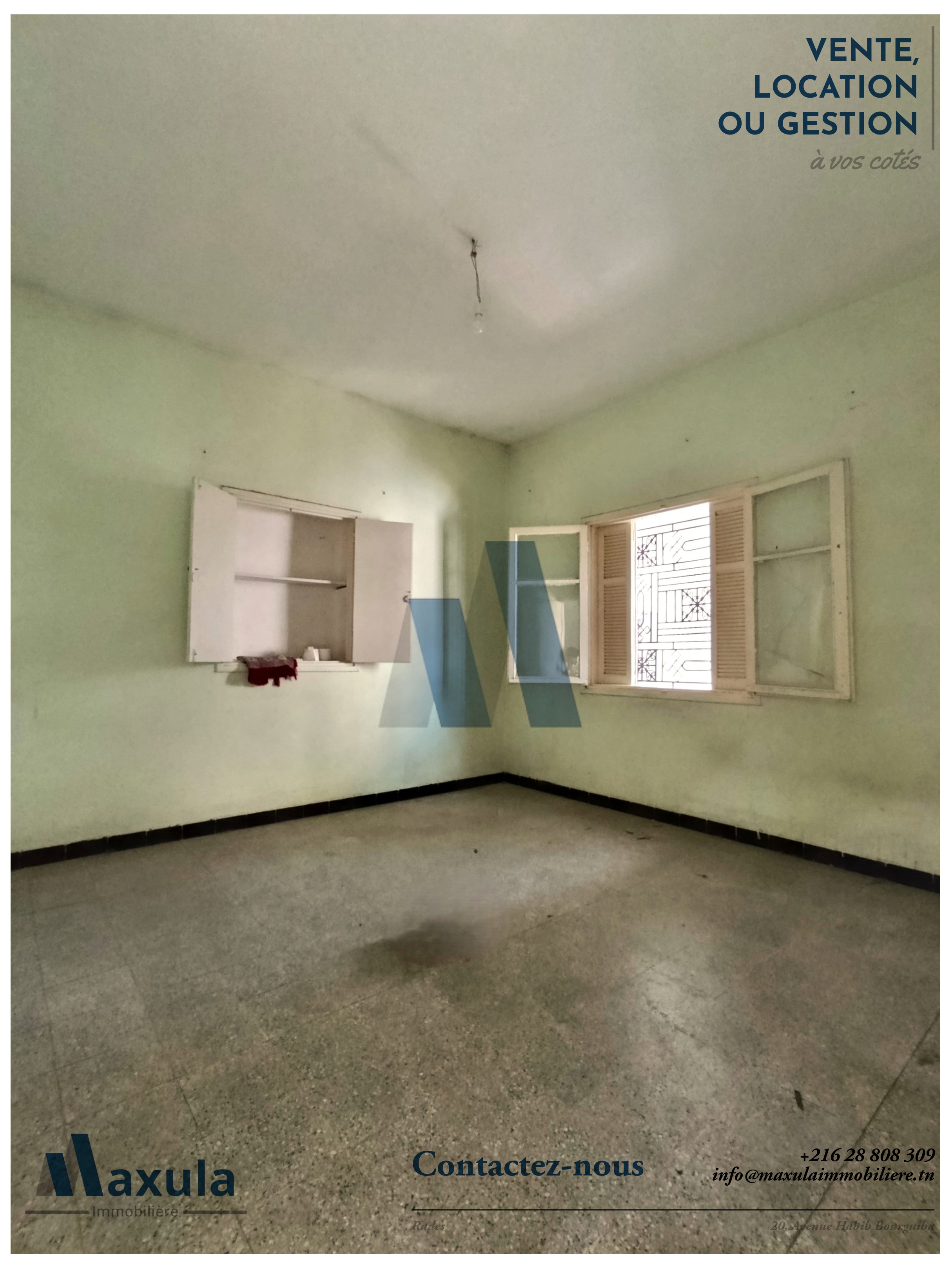 Ben Arous&nbsp;Ben Arous&nbsp;Vente&nbsp;Appart. 4 pi�ces&nbsp;Villa s3 a renover a ben arous