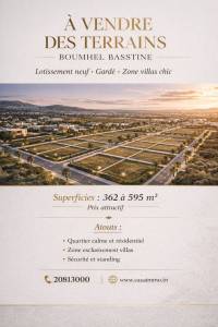 Bou Mhel El Bassatine&nbsp;Bou Mhel&nbsp;Vente&nbsp;Surfaces&nbsp;A  des terrains  boumhel