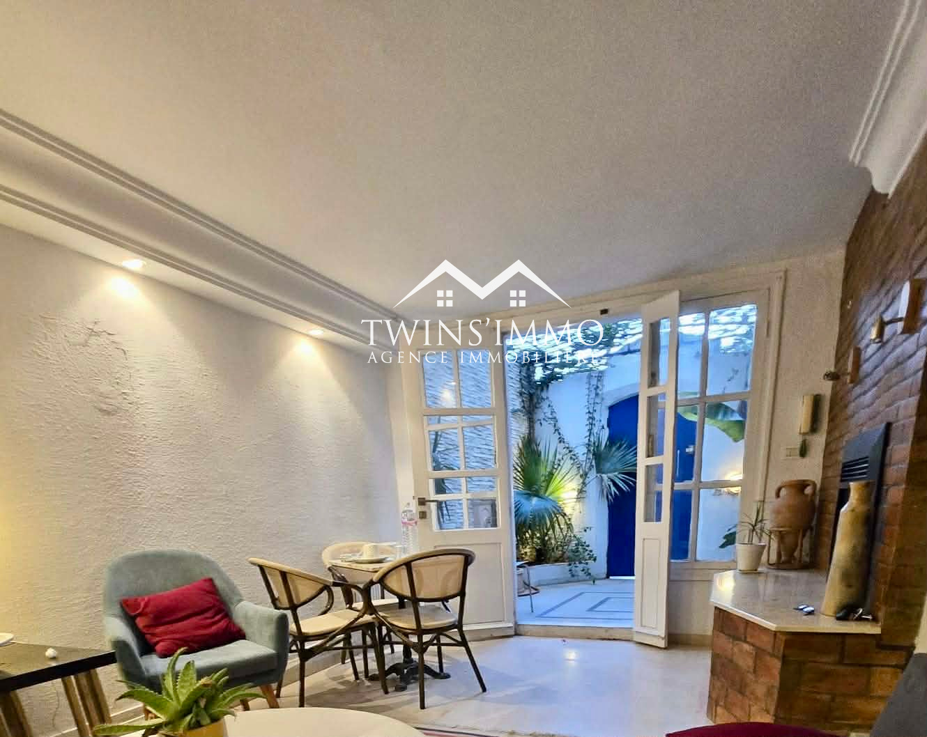 La Marsa&nbsp;Marsa Ennassim&nbsp;Location&nbsp;Appart. 2 pi�ces&nbsp;Rez de chauss�e de villa s2 meubl� � la marsa