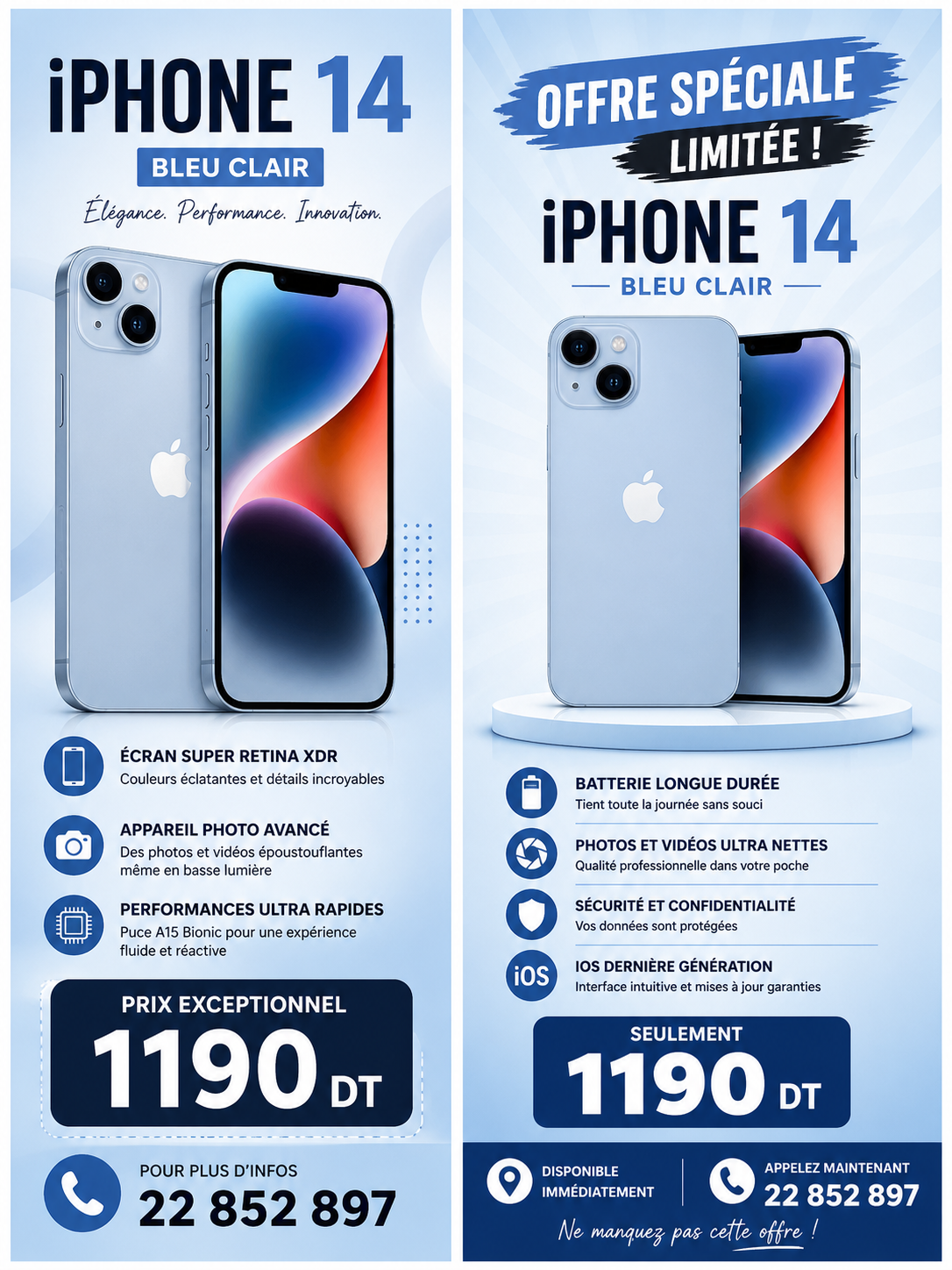 Le Bardo&nbsp;Le Bardo&nbsp;Apple - iPhone&nbsp;Autre Mod�le&nbsp;Iphone 14 bleu