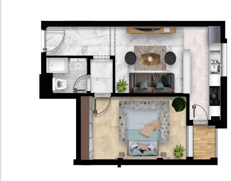 Vente&nbsp;Appart. 2 pi�ces - Tunisie