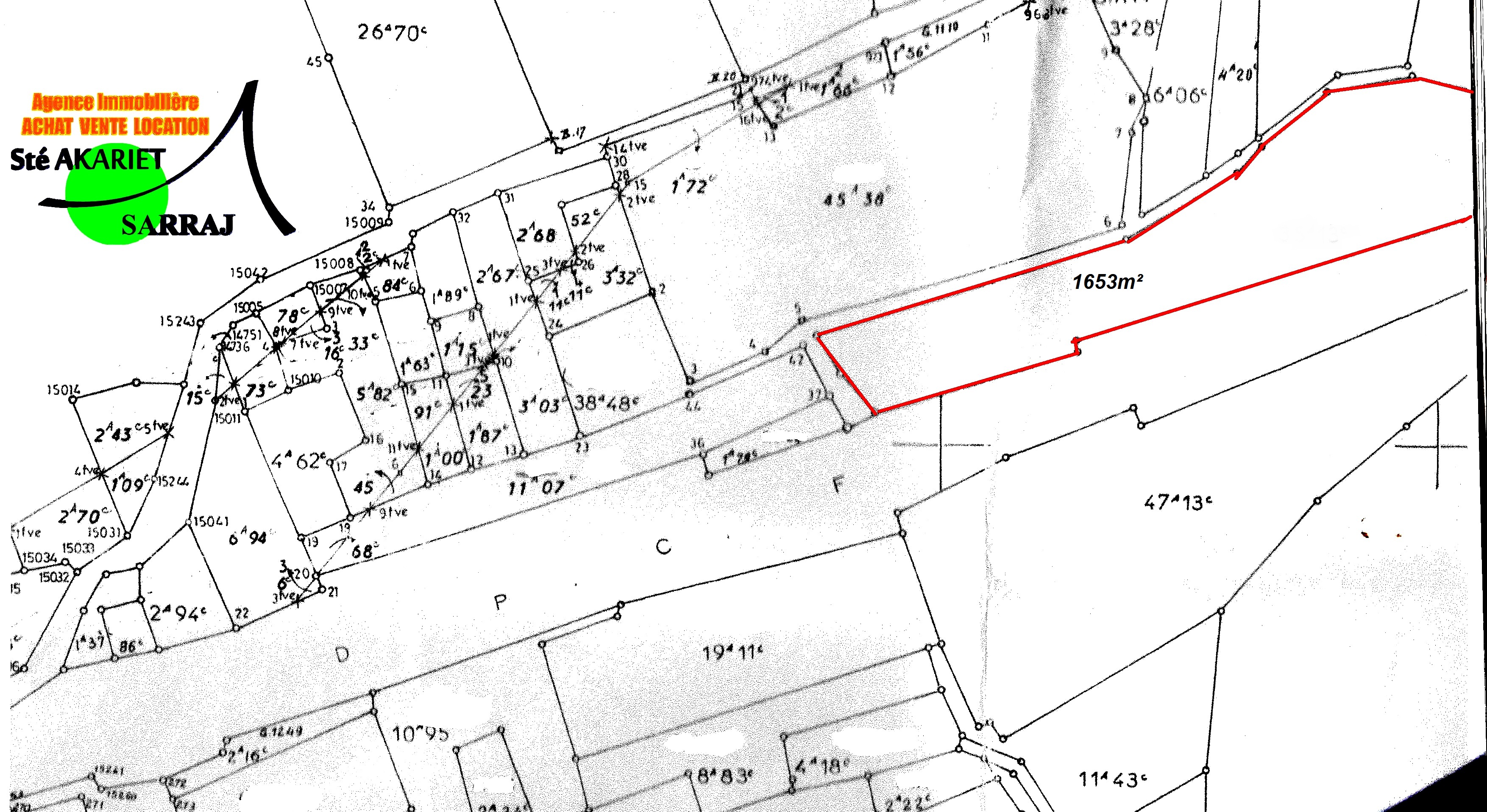 Kalaa Essghira&nbsp;Ennagr&nbsp;Terrain&nbsp;Terrain agricole&nbsp;Des terrains 1107m et 1653m et 661m kalaa seghira