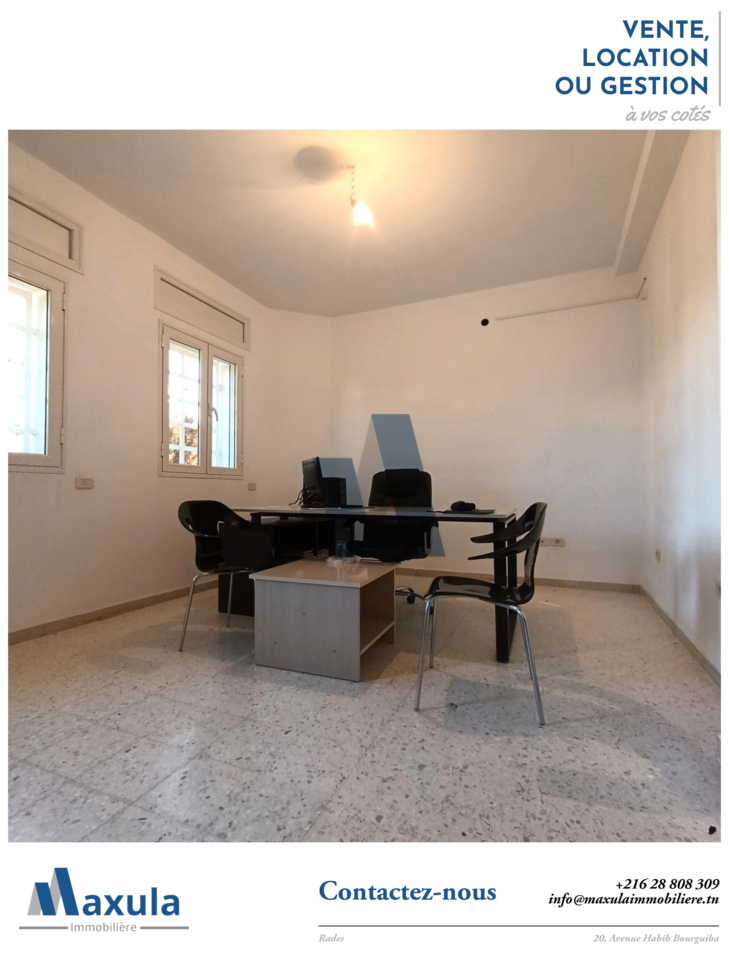 Rades&nbsp;Rades&nbsp;Bureaux & Commerces&nbsp;Bureau&nbsp;Immeuble bureautique r2 a rades