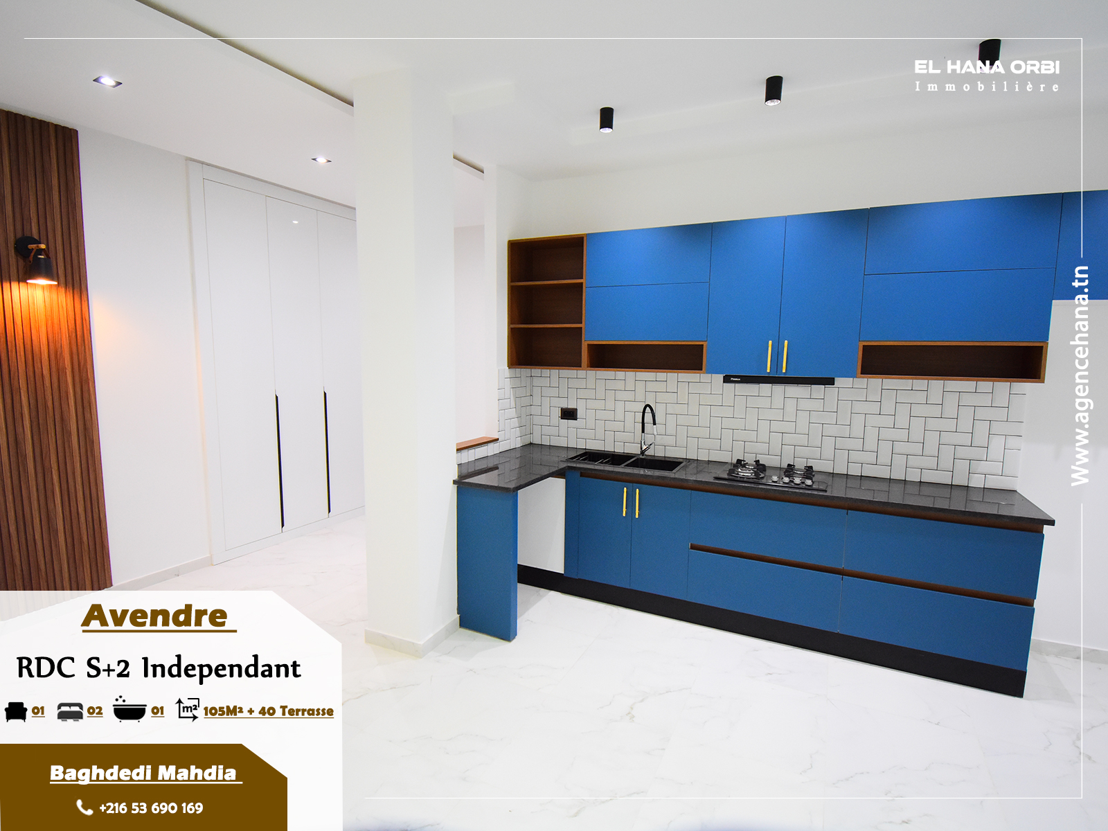 Mahdia&nbsp;Mahdia&nbsp;Vente&nbsp;Appart. 2 pi�ces&nbsp;App s2 au rdc � baghdedi mahdia