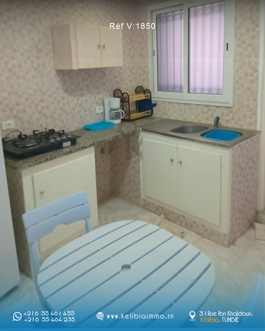 Kelibia&nbsp;Kelibia&nbsp;Vente&nbsp;Appart. 2 pi�ces&nbsp;Appartement a 3 min de la plage kelibia