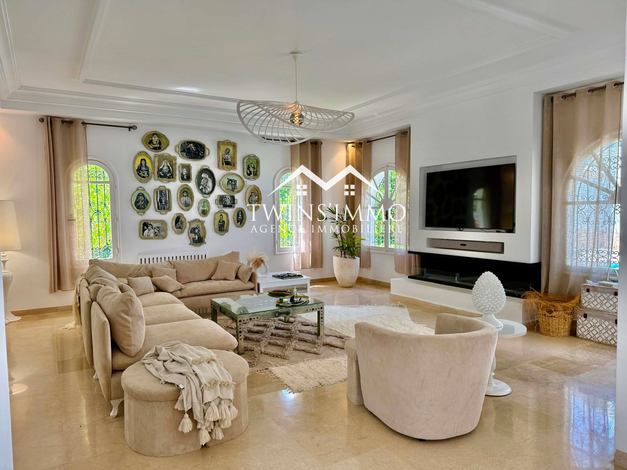 La Marsa&nbsp;Gammart&nbsp;Vente&nbsp;Maisons&nbsp;Magnifique villa r�nov�e � gammarth sup�rieur