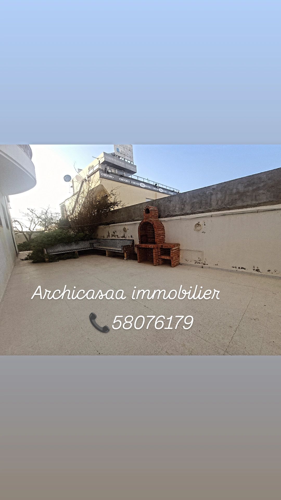 Hammam Chatt&nbsp;Hammam Chatt&nbsp;Location&nbsp;Appart. 2 pi�ces&nbsp;Rdc meubl�e avec jardin