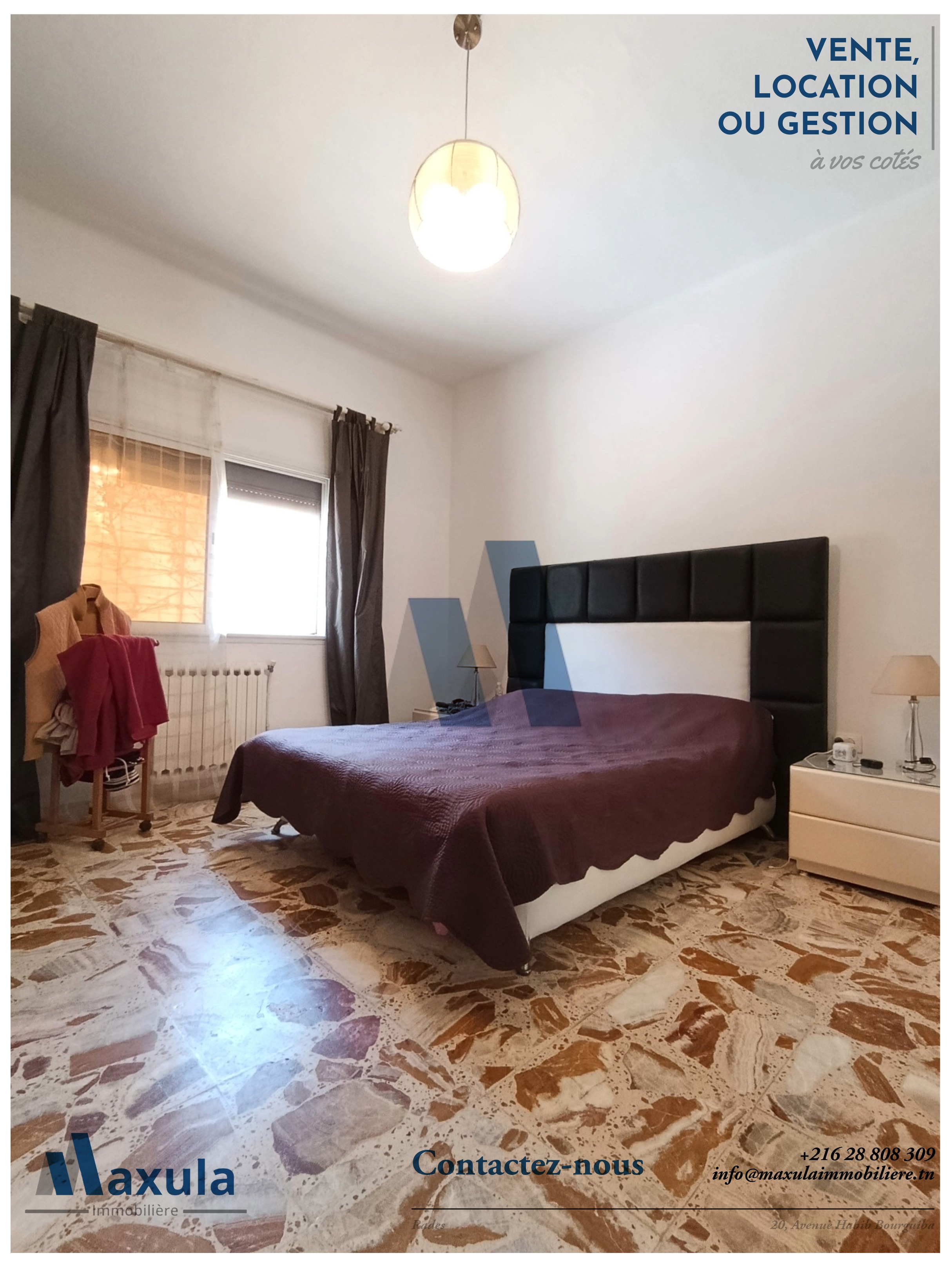 Rades&nbsp;Rades&nbsp;Vente&nbsp;Maisons&nbsp;Etage de villa en rdc en plein coeur de rades
