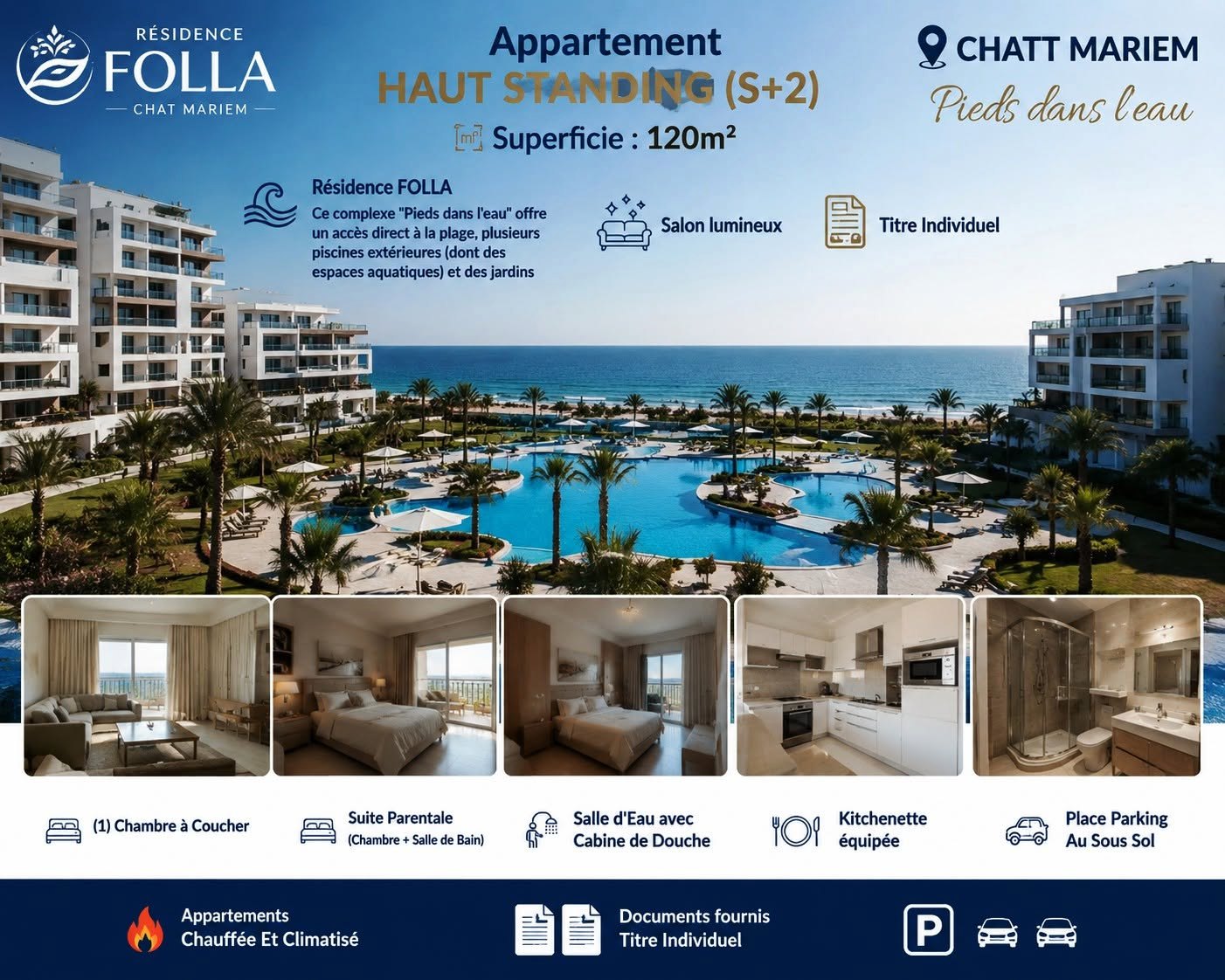 Vente&nbsp;Appart. 3 pi�ces - Tunisie