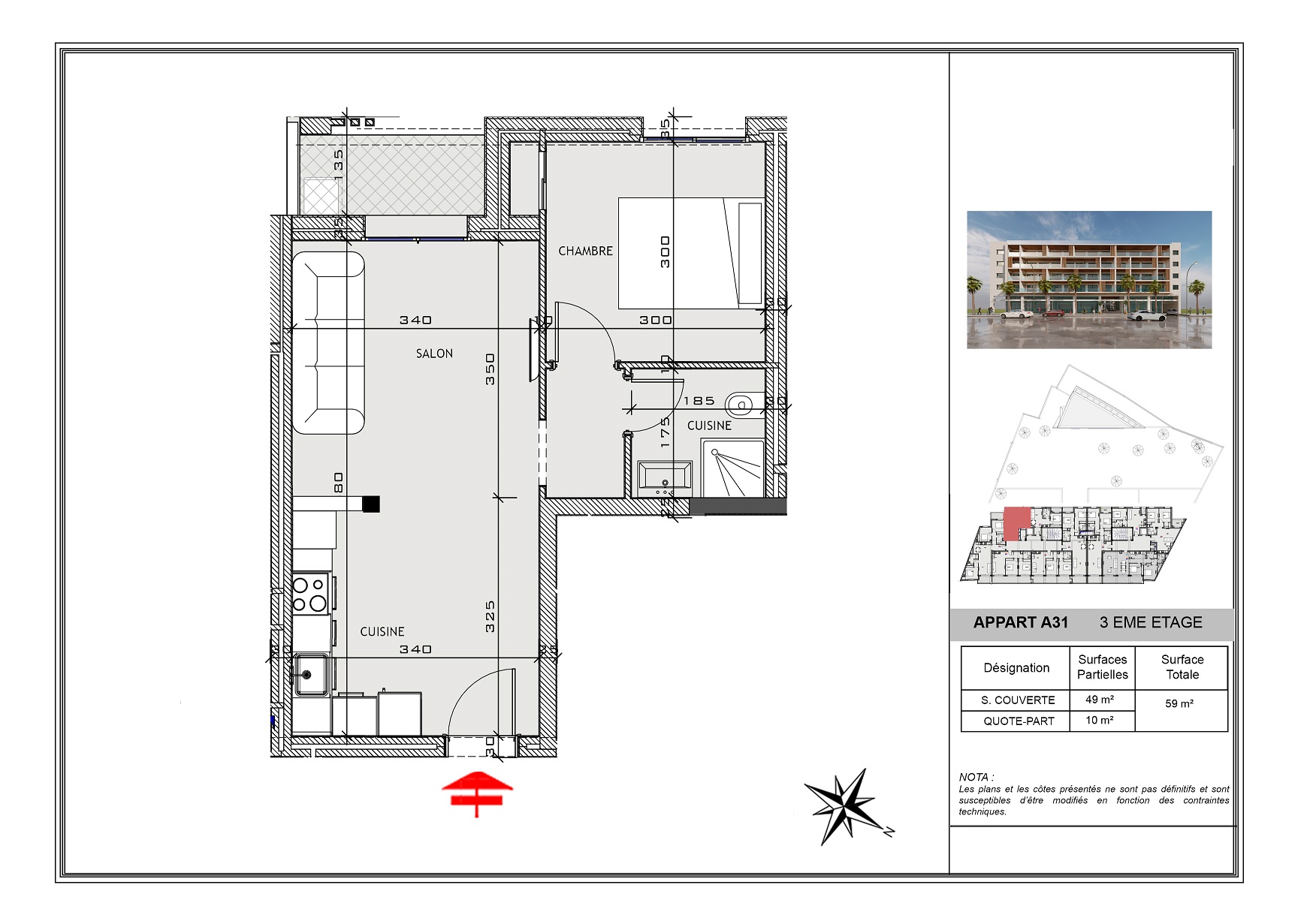Mahdia&nbsp;Mahdia&nbsp;Vente&nbsp;Appart. 1 pi�ce&nbsp;Appartement s1 haut standing � mahdia