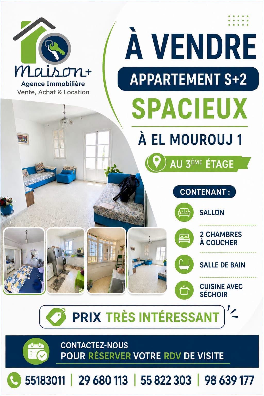 Vente&nbsp;Appart. 2 pi�ces - Tunisie