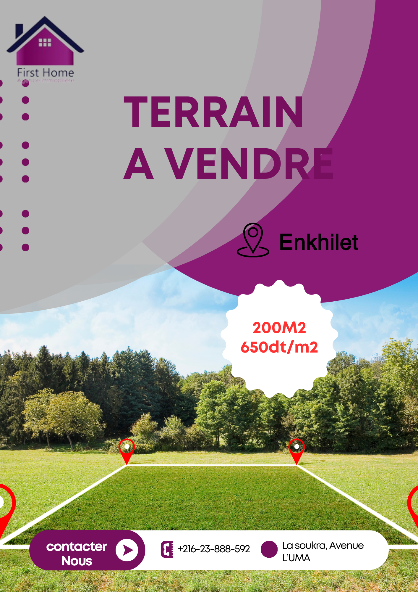 Raoued&nbsp;Cite Ennkhilet&nbsp;Terrain&nbsp;Terrain nu&nbsp;Terrain enkhilet