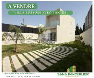 Hammamet&nbsp;Hammamet&nbsp;Vente&nbsp;Maisons&nbsp;A  villa de luxe avec piscine ref581a