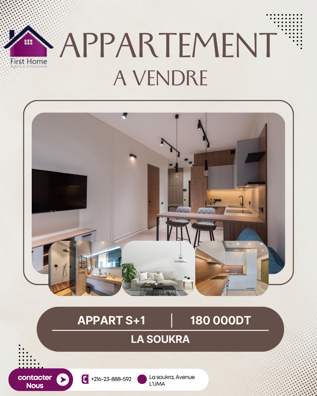 Vente&nbsp;Appart. 2 pi�ces - Tunisie