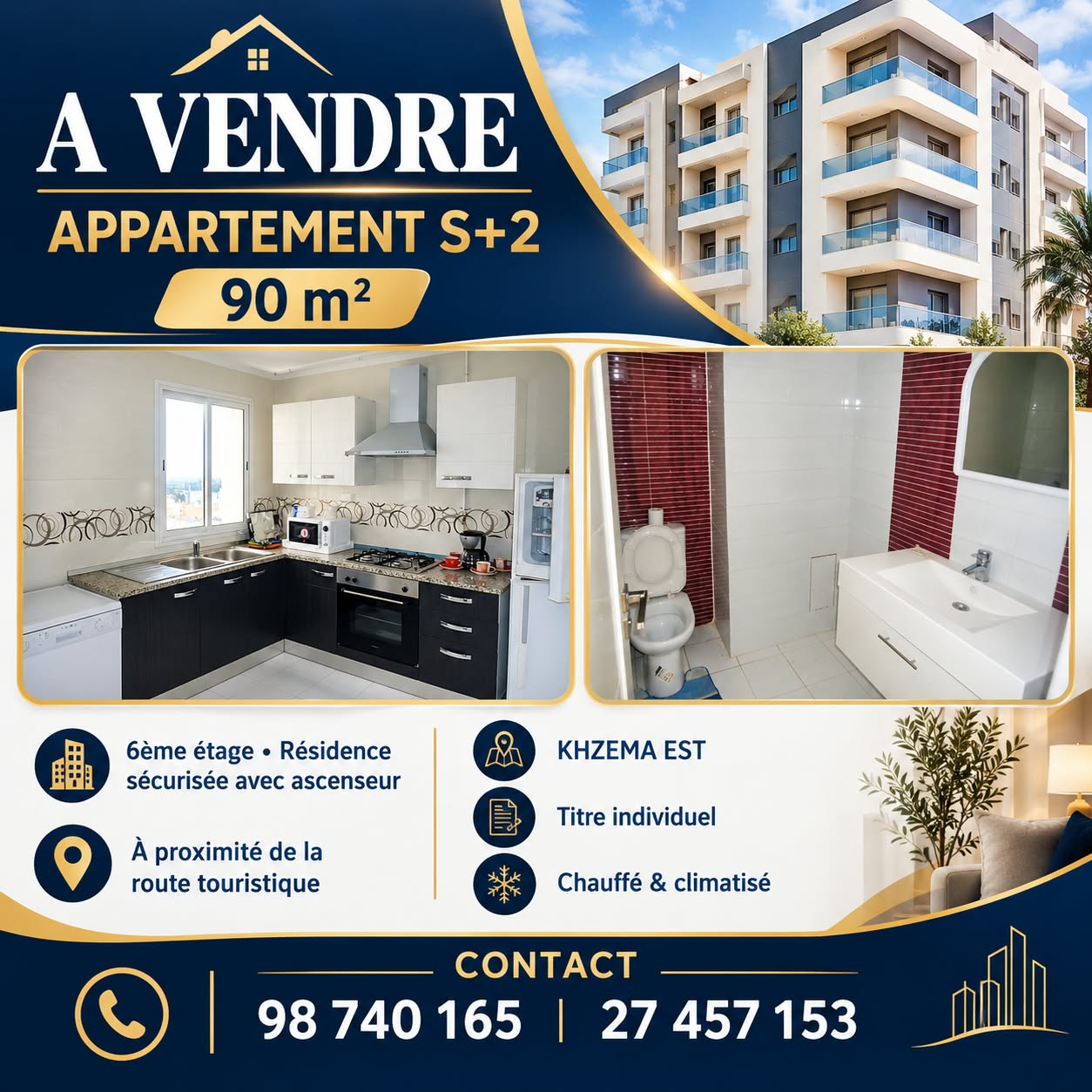 Vente&nbsp;Appart. 3 pi�ces - Tunisie